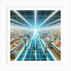 Futuristic Supermarket Art Print