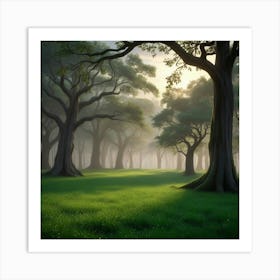 Foggy Forest 1 Art Print