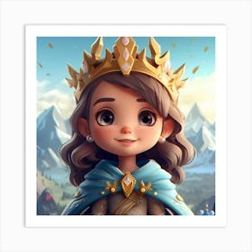 Princess In A Crown Art Print