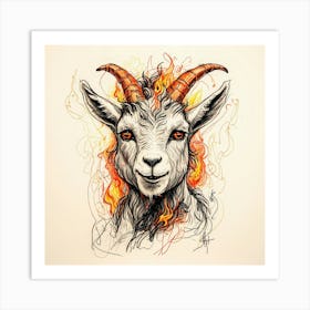 Goat Of Fire 10 Art Print