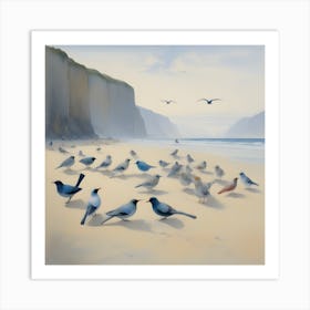 Birds On The Beach Art Print