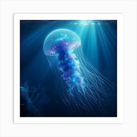 Jellyfish - Jellyfish Stock Videos & Royalty-Free Footage Art Print