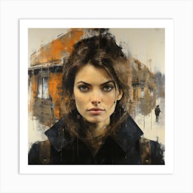 Woman In A Coat Art Print