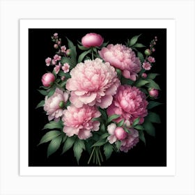 Pink Peonies 7 Art Print