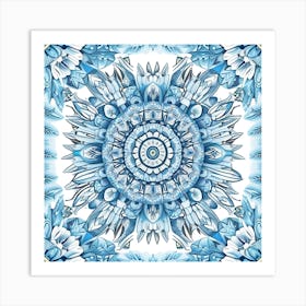 Blue Mandala 2 Art Print