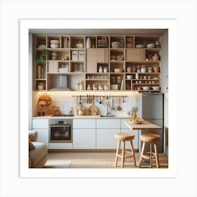 Small kitchen design Art Print