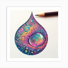 Psychedelic Drawing Art Print