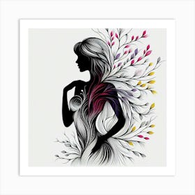 A woman’s silhouette 6 Art Print