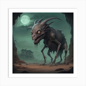 Chupacabra Creature Of The Night Art Print