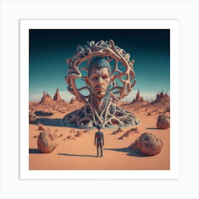 Man In The Desert 185 Art Print