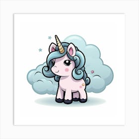 Cute Unicorn 418 Art Print