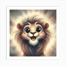 Cute Lion Art Print