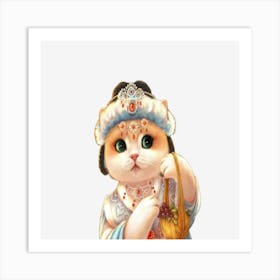 Chinese Cat Art Print