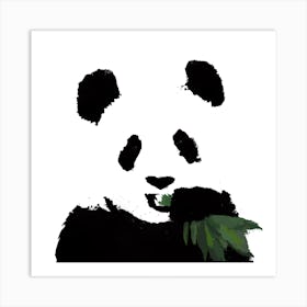 Panda White Series Square Art Print