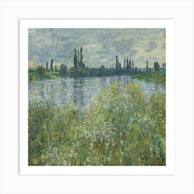 Banks Of The Seine,Vétheuil (1880) Art Print