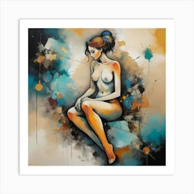 Sitting Muse Abstract Art Print 1 Art Print