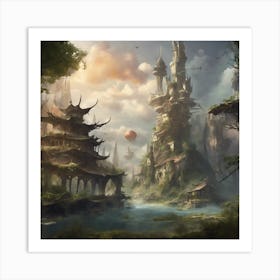 Fantasy Castle 21 Art Print