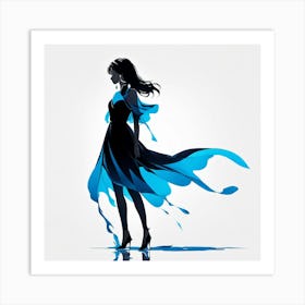 Silhouette Of A Woman art print 5 Art Print