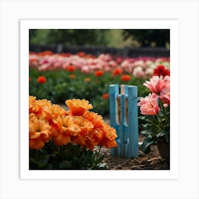 Tulips In The Garden Art Print