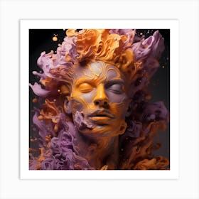 Paint Splatter 3d Art Print