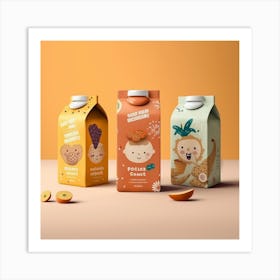 Fruit Juice Packaging Art Print