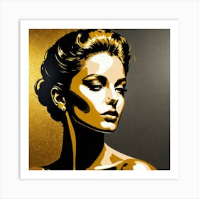 Gold And Black 1 Art Print