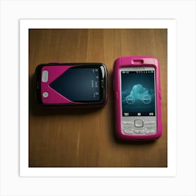 Pink Nokia E71 Art Print