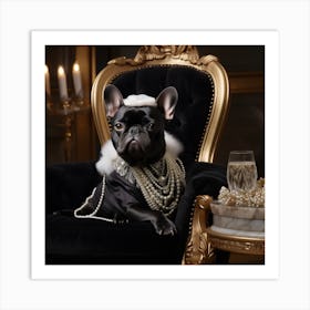 Frenchie Luxury Art By Csaba Fikker 002 Art Print