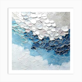 Abstract Of Blue And White Art Print