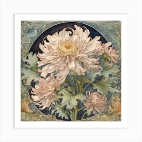 Art Nouveau flowers Art Print