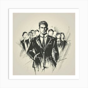 Businessman In A Suit Art Print