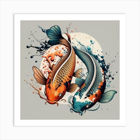 Koi Fish Art Print