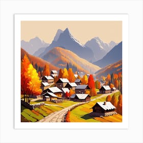 Autumn Village 9 Art Print