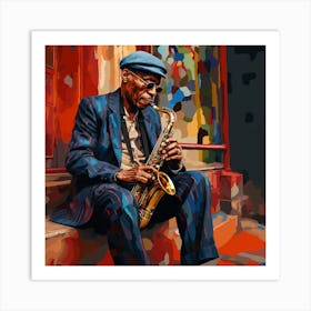 Saxophone Player 7 Art Print