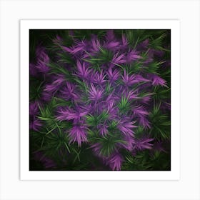 Purple Flowers 1 Art Print