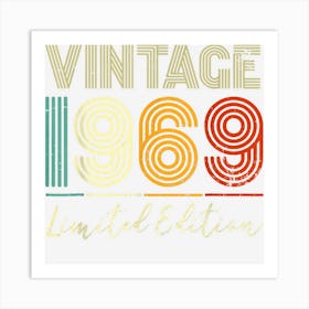 53 Year Old Gifts Vintage 1969 Limited Edition 53rd Bday Art Print