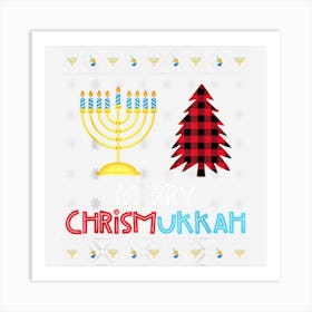 Merry Chrismukkah 2022 Happy Hanukkah Christmas Art Print