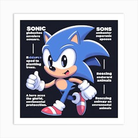Sonic The Hedgehog 14 Art Print