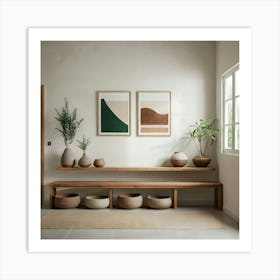 Room With A Bench 1 Art Print