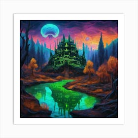 Castle In The Woods 1 Art Print