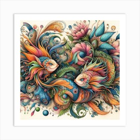 Colorful fish 3 Art Print