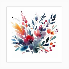 Abstract Floral Painting 23 Art Print