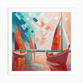 Scarlet Sails 02 Art Print