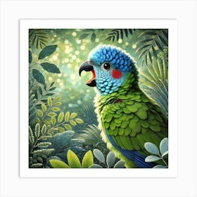 Parrot In The Jungle 7 Art Print