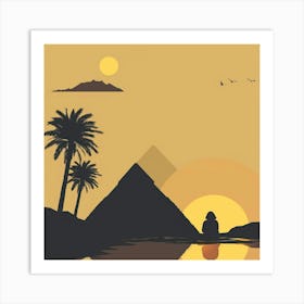 Sunset In Egypt Art Print