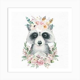 Raccoon Nursery Prints Art Print
