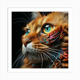 Portrait Of A Cat Art Print