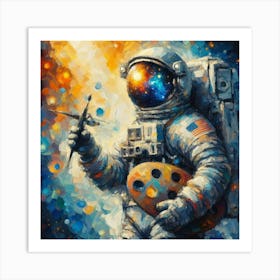 Astronaut Painting 3 Art Print
