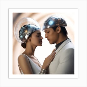 Futuristic Couple 150 Art Print