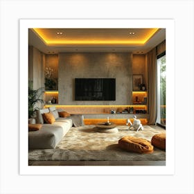 Modern Living Room Art Print